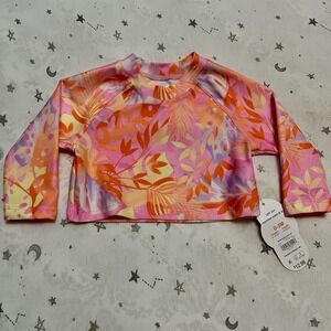 Infant Girl Wonder Nation UPF 50+ Swim Shirt 0-3 Mo Pink‎ Floral
